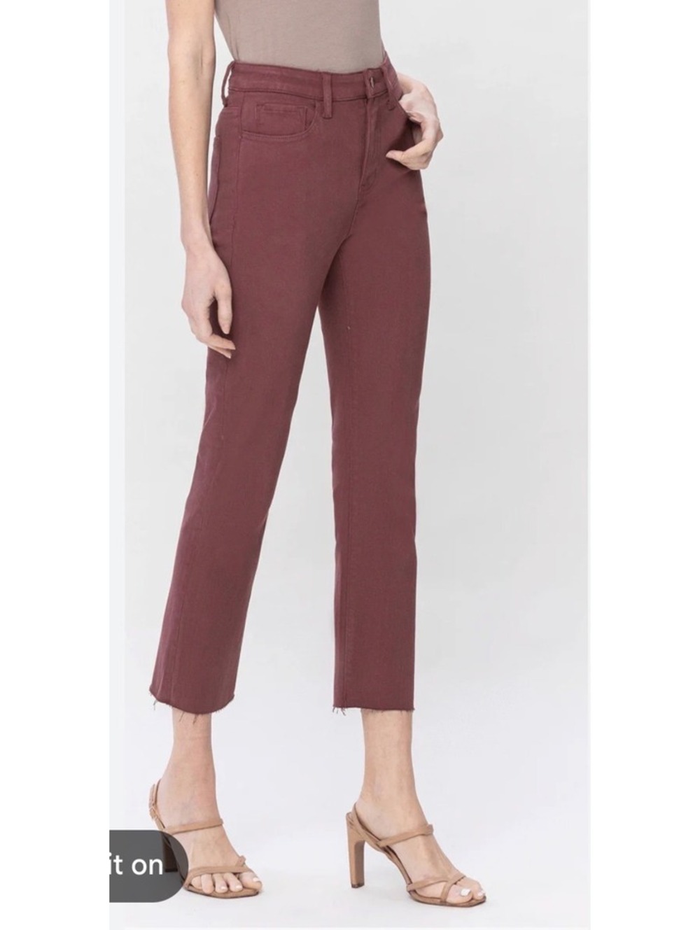 Vervet High Rise Slim Straight Jeans in Maroon Women’s Size 27